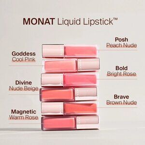 MONAT Liquid Lipstick BRAVE .20 oz brown nude color sealed box